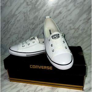 Size 10•White•Leather•Ballet Slip